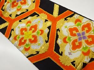 亀甲花菱華文模様織出し袋帯